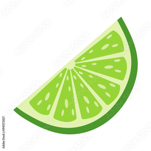 Bright Lime Slice Illustration
