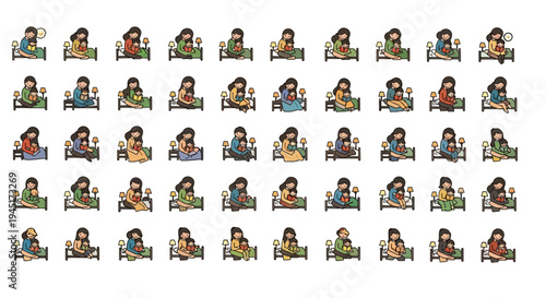 A colorful array of diverse people icons.