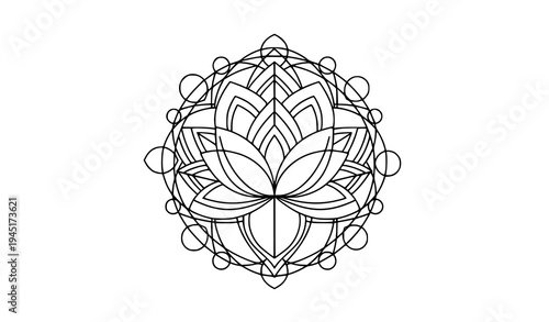 Lotus Flower Mandala Vector Design for Wellness and Peace