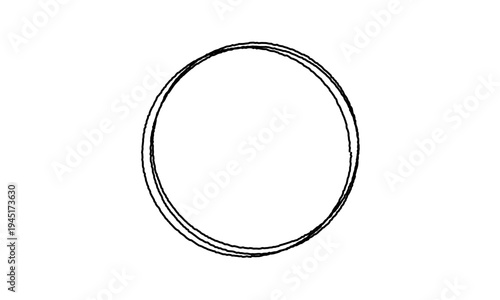 Hand drawn round doodle circle frame isolated on white background. Vector scribble line sketch collection for message note mark design element. Pencil or pen graffiti draft illustration PNG