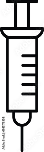 Medical syringe icon vector illustration for healthcare and vaccination concept