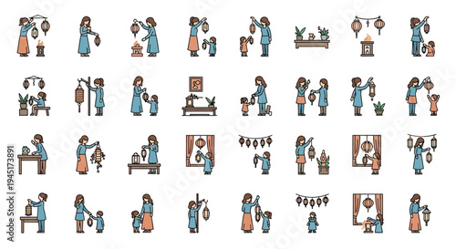 A collection of various people working.