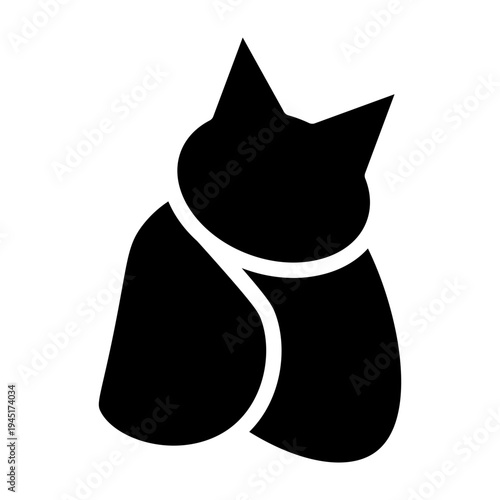 Cat Blanket Vector Glyph Icon Design