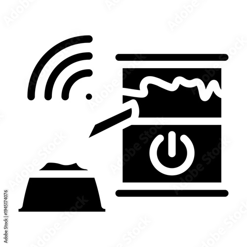 Automatic Feeder Vector Glyph Icon Design