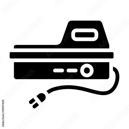 Self Cleaning Litter Box Vector Glyph Icon Design