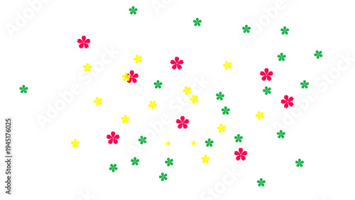 Colorful Flower Confetti Transparent Background