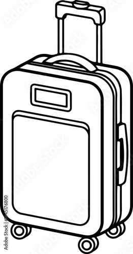 Travel Suitcase Outline Icon Design