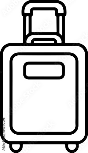Minimal Travel Suitcase Luggage Icon