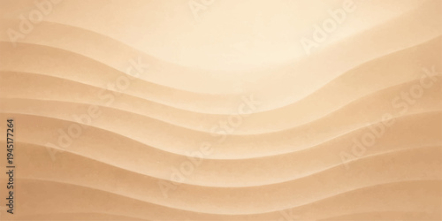 Natural sand texture background featuring desert dune patterns and wavy wooden grain ripples on a light brown organic surface design