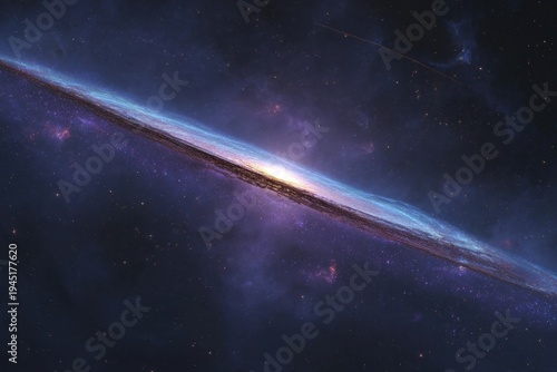 Vibrant Spiral Galaxy With Glowing Core and Starfield in Deep Space