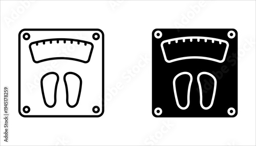 Weight loss line icon set, fitness and sport, symbol slim body with, on a white background.