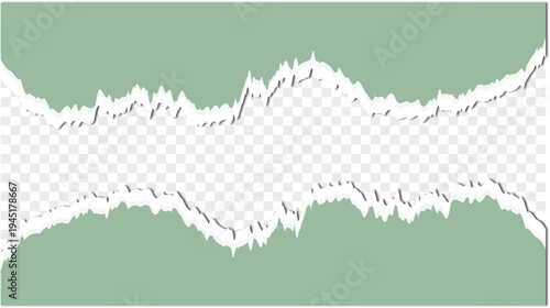 Turn paper vector background, Ripped paper border png transparent background, torn paper vector isload vector illustration.