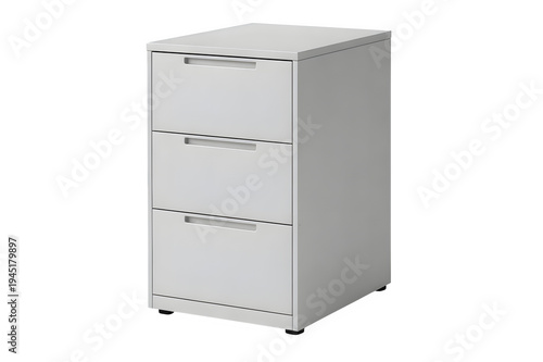 Wallpaper Mural Minimal Metal Filing Cabinet with 3 Drawers Matte Light Gray Finish Studio Isolated Torontodigital.ca