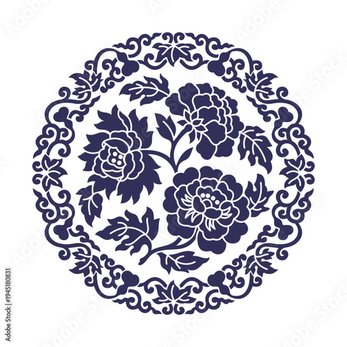 Traditional Chinese auspicious patterns collection featuring chrysanthemum (symbol of nobility and autumn), detailed vector illustrations