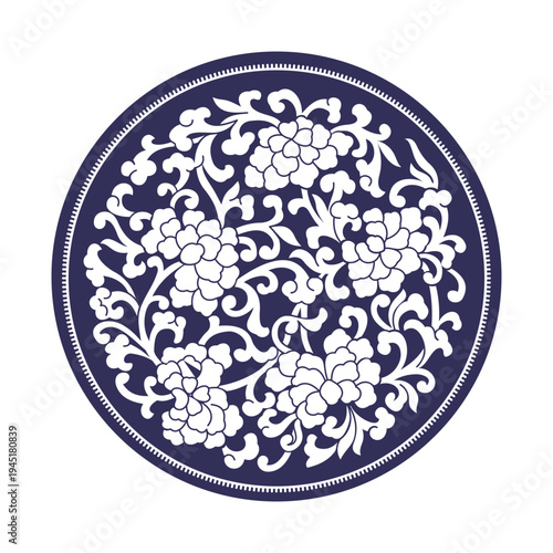 Traditional Chinese auspicious patterns collection featuring chrysanthemum (symbol of nobility and autumn), detailed vector illustrations
