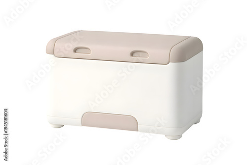 Wallpaper Mural Modern Toy Storage Chest Neutral Pastel Color Smooth Rounded Edges Studio Isolated Torontodigital.ca