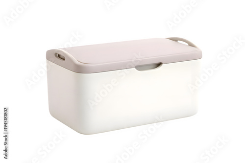 Wallpaper Mural Modern Toy Storage Chest Neutral Pastel Color Smooth Rounded Edges Studio Isolated Torontodigital.ca