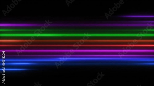 Multicolored Glitch Light Streaks