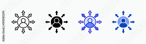 Skills Icon Sheet Multiple Style Collection Isolated Vector