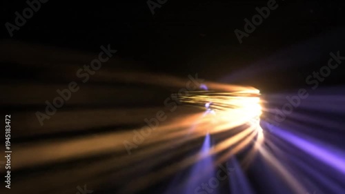 Radiant Golden-Purple Light Burst