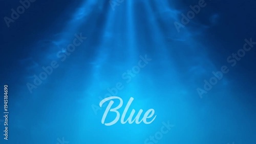 Blue Gradient with Light Rays and Typography