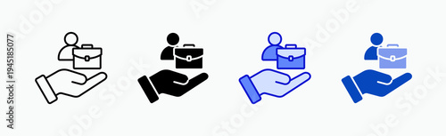 Support Icon Sheet Multiple Style Collection Isolated Vector