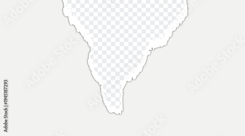 Turn paper vector background, Ripped paper border png transparent background, torn paper vector isload vector illustration.