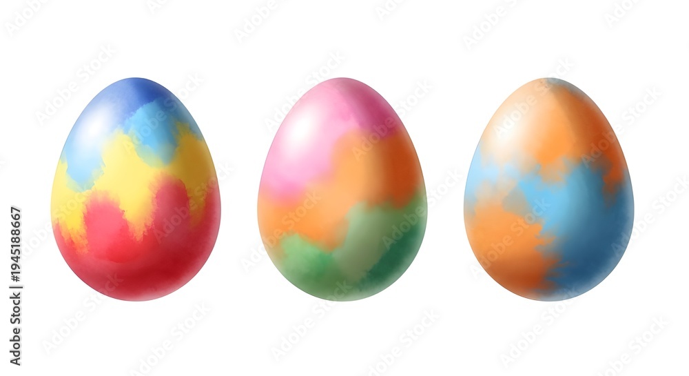 Obraz premium Vibrant easter eggs on easter sunday morning