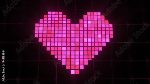 Pixelated Heart Digital Art