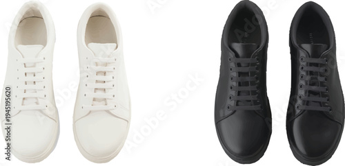 black shoes isolated on white