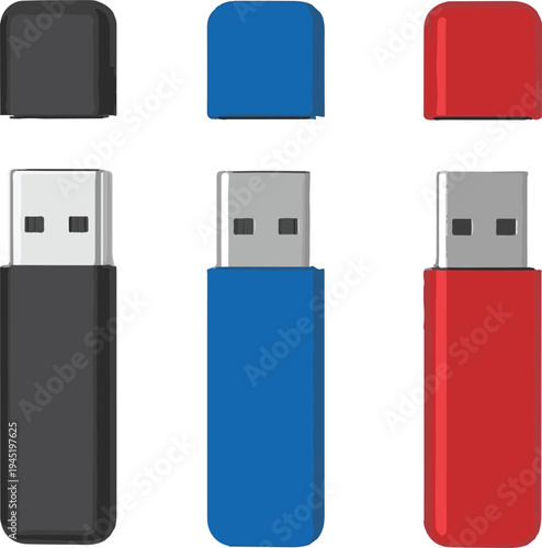 usb flash drive isolated