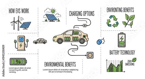 Electric Vehicle Ecosystem - Sustainable Energy and Environmental Benefits.