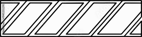 Black and white abstract pattern of slanted parallel lines forming parallelograms