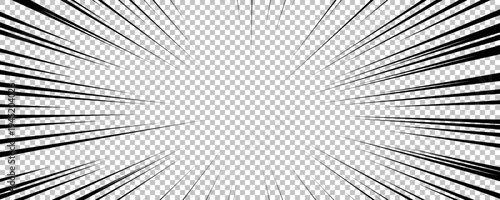 Black comic book transparent background