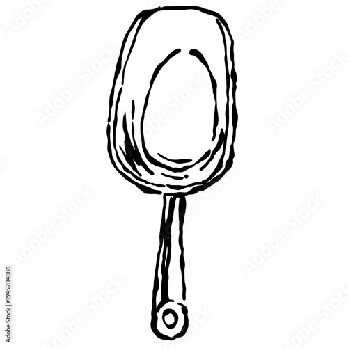 Vintage kitchen spatula vector icon with classic rustic design