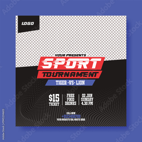 Sports Marketing Banner Template, Gym Workout Promotion Flyer Poster Design, Soccer Football Tournament Social Media Post, Championship Match Invitation Advertising Graphics