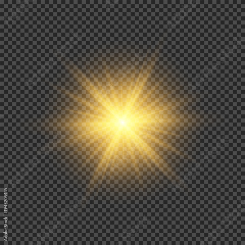 Light effect of orange lens flares