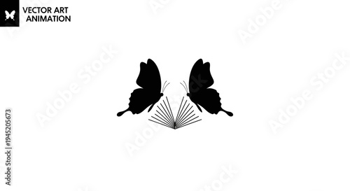 Elegant Butterfly Animation: Abstract Wings and Light Rays
