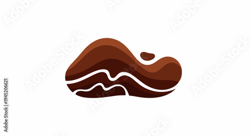 Abstract wavy layers of rich brown hues with white flowing lines