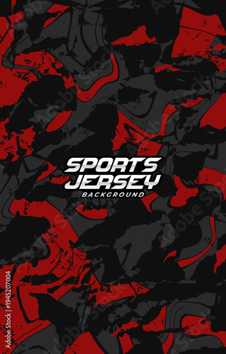 Black and red abstract grunge sport jersey background