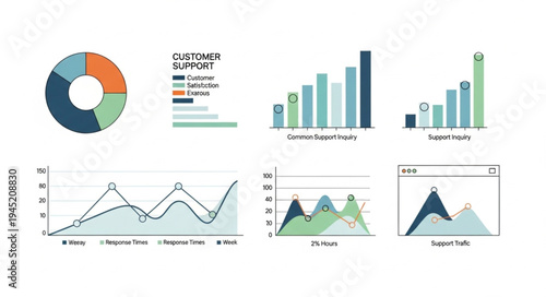Diverse Business Data Visualization - Charts and Graphs for Analysis.
