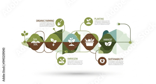 Infographic of Sustainable Farming Practices and Environmental Stewardship.