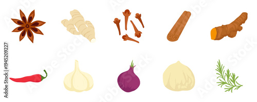 Assorted Spices and Herbs Collection