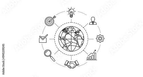 Global Business Strategy - A World of Interconnected Goals and Opportunities.