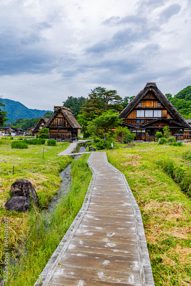 Fototapeta premium 岐阜県 白川郷の風景