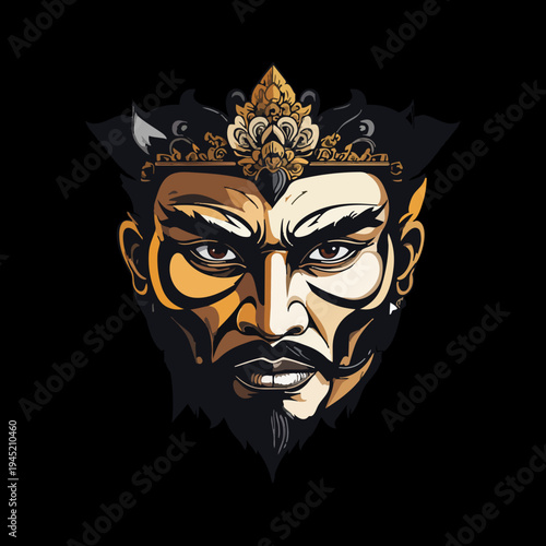 face of a mask