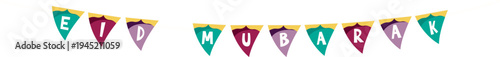 Eid Mubarak Bunting Banner Flag 