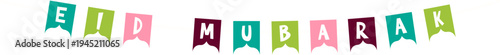 Eid Mubarak Bunting Banner Flag 