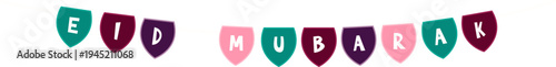 Eid Mubarak Bunting Banner Flag 