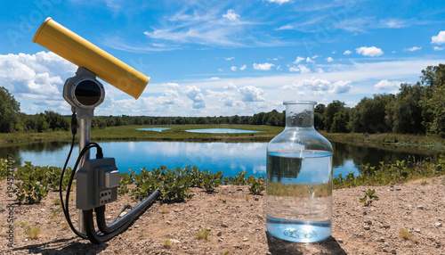 Sustainable water management water monitoring remote sensor clean water river lake nature environmental technology climate measurement sustainable water management water monitoring remote sensor